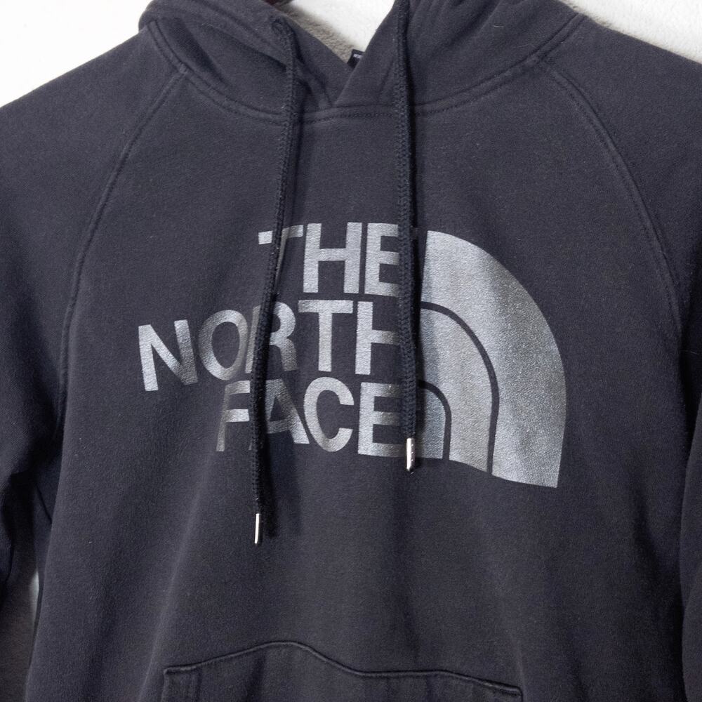 The North Face Hoodie Size S Gray Logo Pullover Cozy Outdoor Casual - Picture 4 of 7